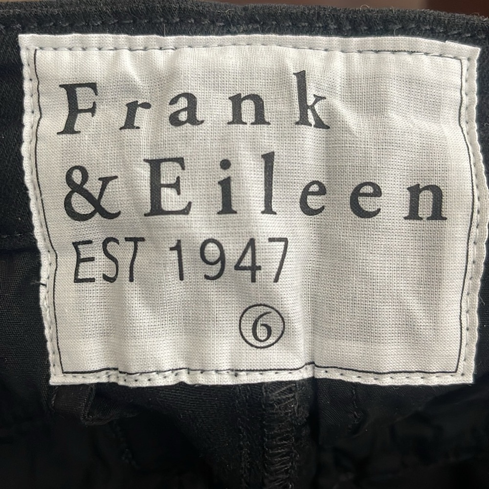 FRANK & EILEEN WICKLOW The Italian Chino ITALIAN PERFORMANCE TWILL in Black Sz 6 - Picture 5 of 17